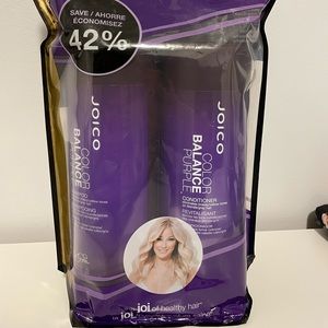 Joico Color Balance Purple Shampoo and Conditioner- HUGE Double pack